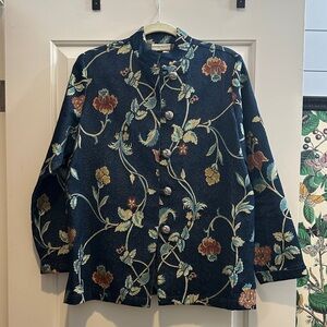 Coldwater Creek Navy Floral Women's Blazer